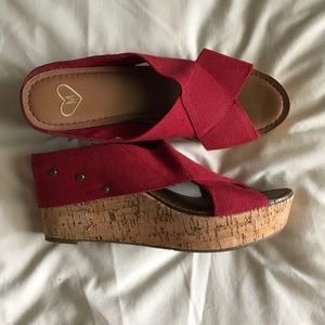 Red Cork Platform/Wedge